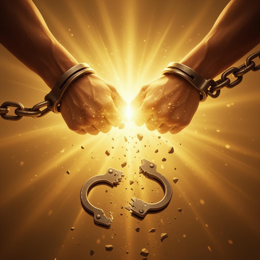 Hands breaking free, representing rescue from trafficking