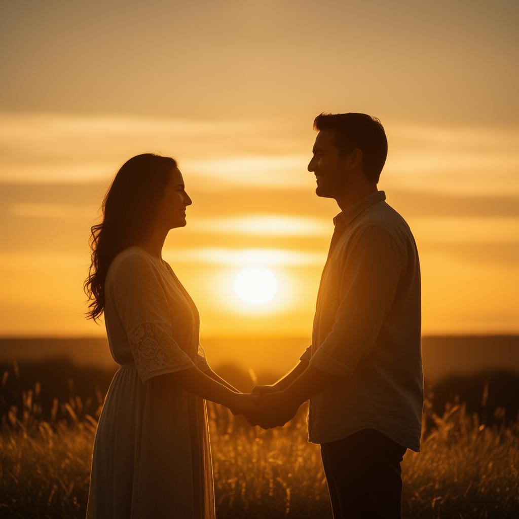 A couple holding hands in reconciliation